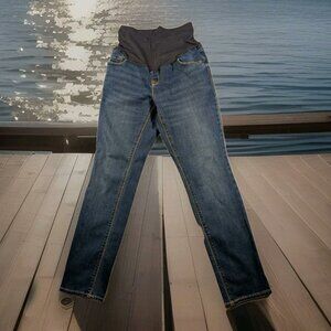 Old Navy Maternity blue denim Full Panel Stretch Straight  Skinny jeans Size 10